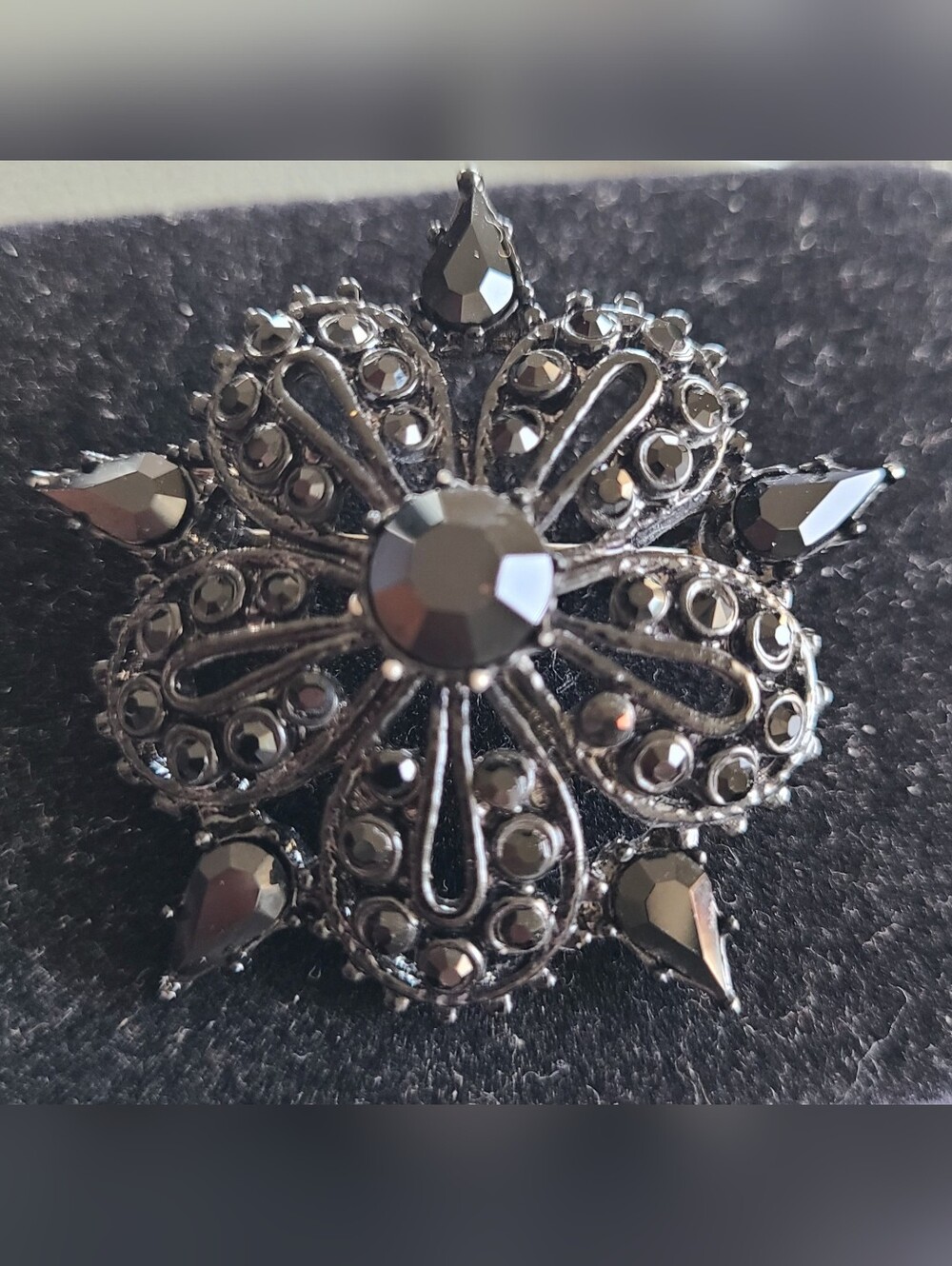 Victorian Black Brooch
